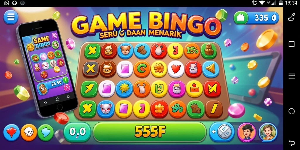 Tampilan gameplay seru dari 555F dengan Bingo yang menarik.