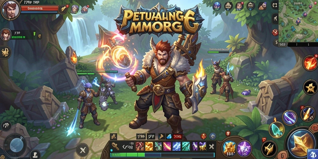 Tampilan gameplay menarik di dunia MMORPG 77RP.