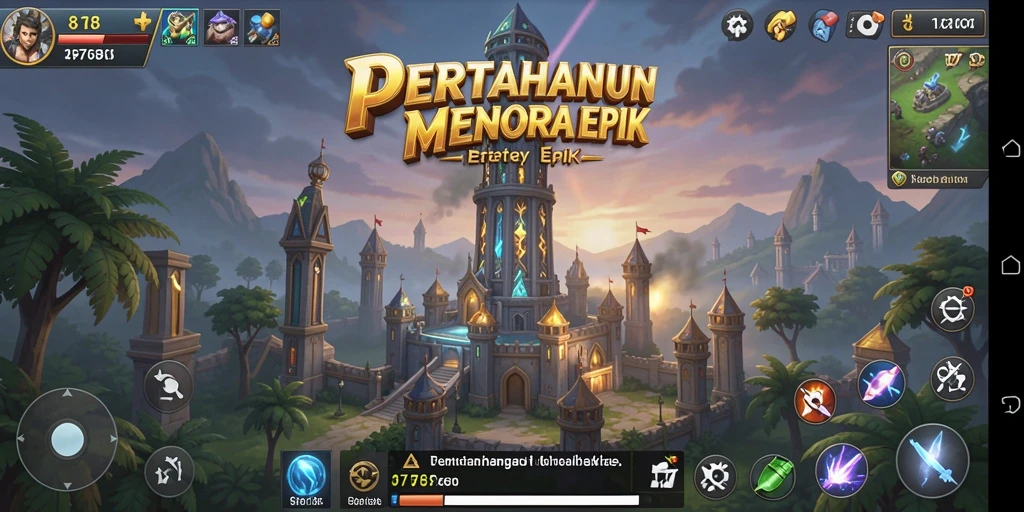 Tampilan luar biasa dari gameplay Tower Defense dalam 8768.