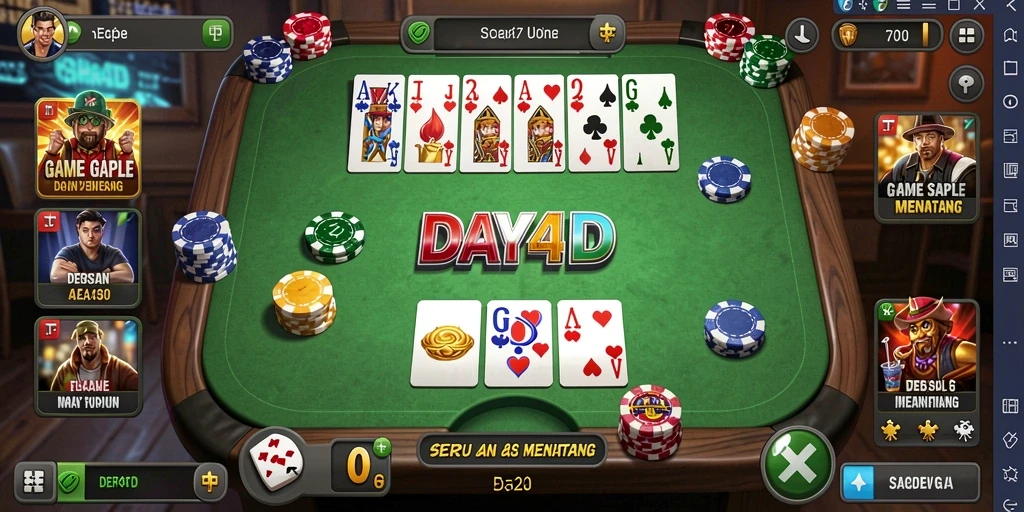 Tampilan gameplay seru dari permainan Gaple DAYA4D.