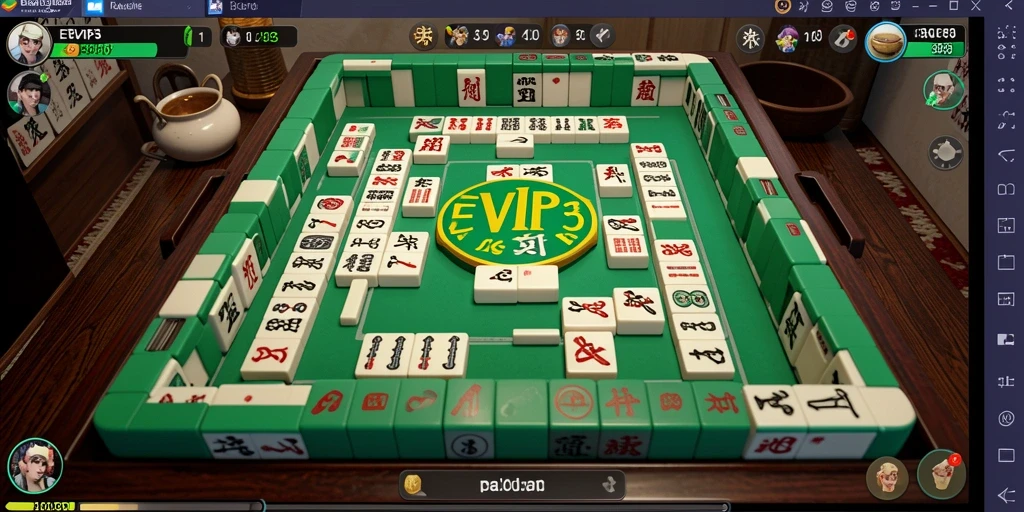 Tampilan gameplay menantang dan menarik dari permainan Mahjong.