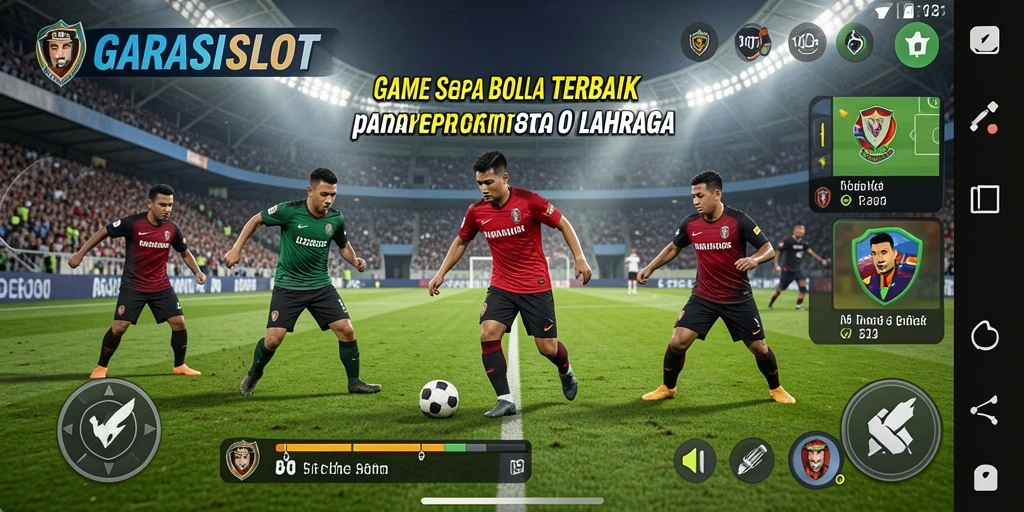 Tangkapan layar bertema sepak bola dengan aksi mendebarkan dalam game GARASISLOT.