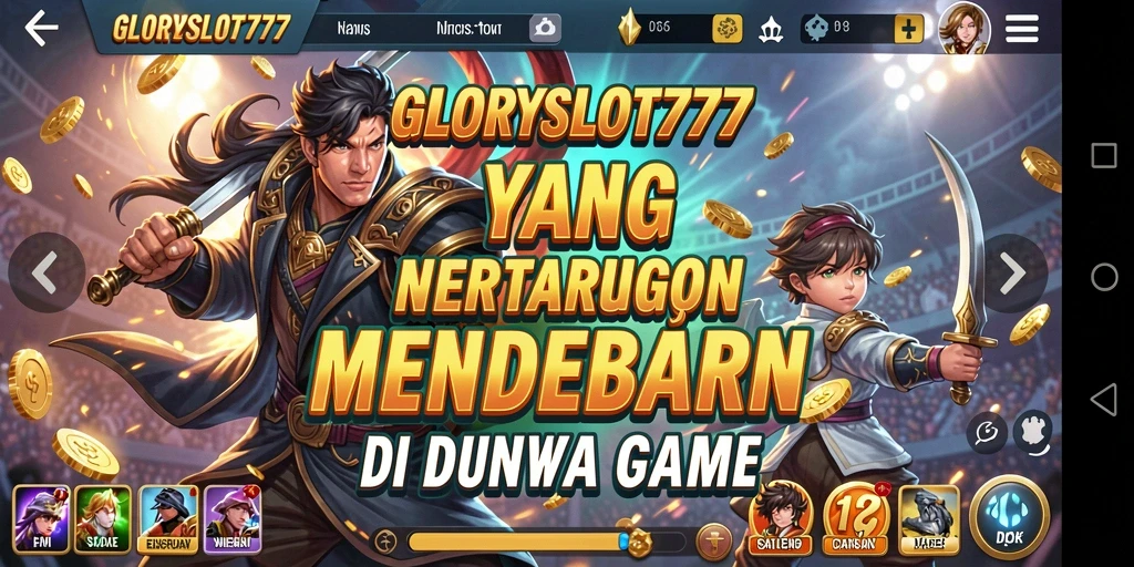 Tampilan aksi mendebarkan dari gameplay GLORYSLOT777 dengan karakter bertarung.