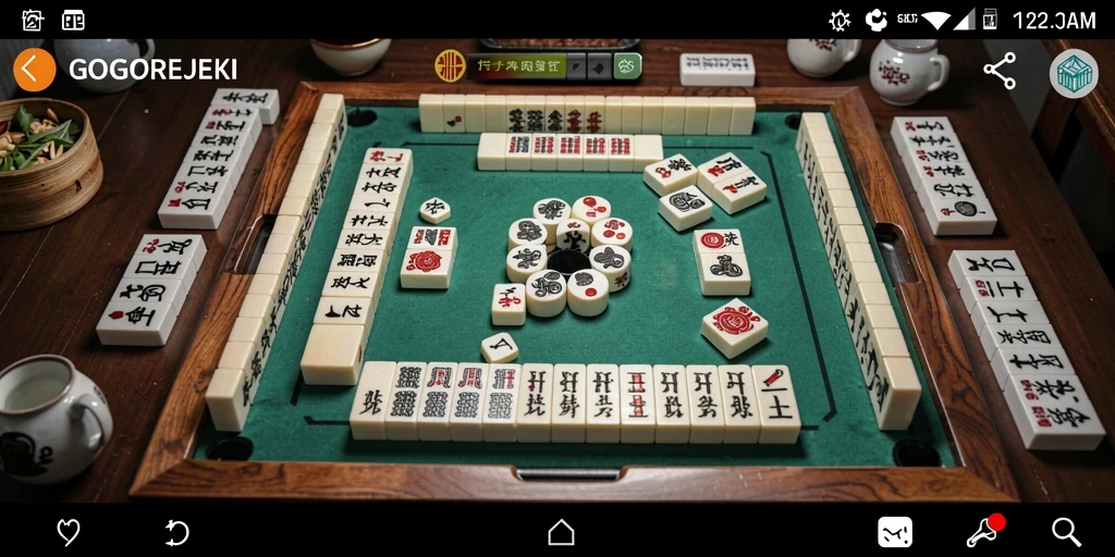 Tangkapan layar permainan GOGOREJEKI yang menampilkan keseruan gameplay Mahjong.