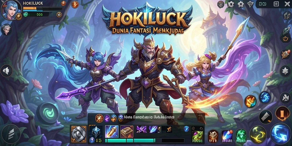 Screenshot gameplay HOKILUCK menampilkan pertarungan seru dan karakter yang dinamis.