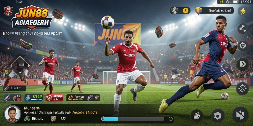 Screenshot dari gameplay JUN88 yang menampilkan aksi olahraga seru.