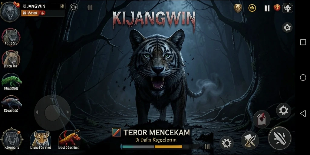 Tangkapan layar menampilkan pengalaman gameplay horor yang mencekam di KIJANGWIN.
