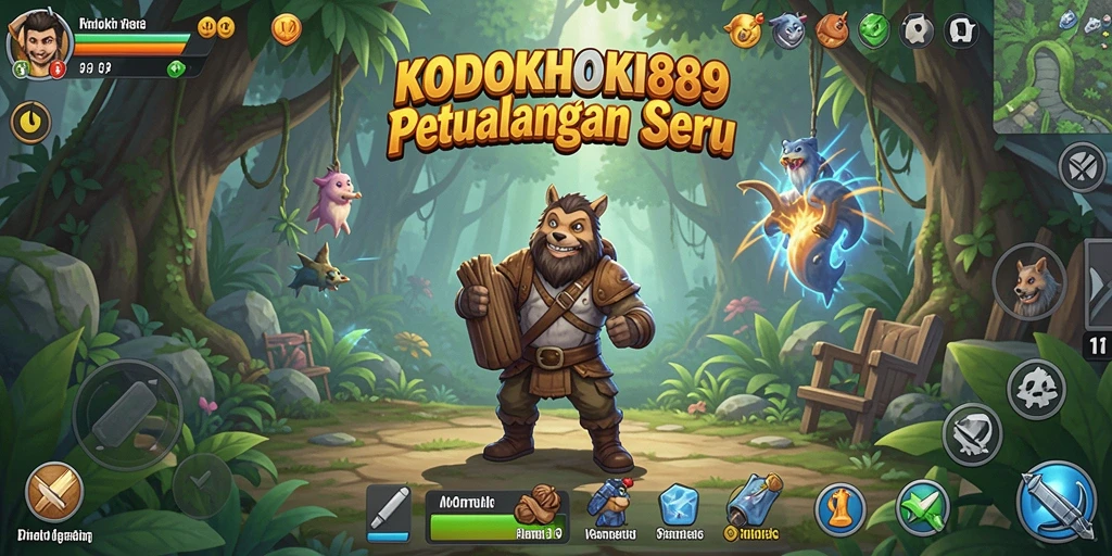 Tampilan gameplay seru dari KODOKHOKI889 dalam simulasi petualangan.