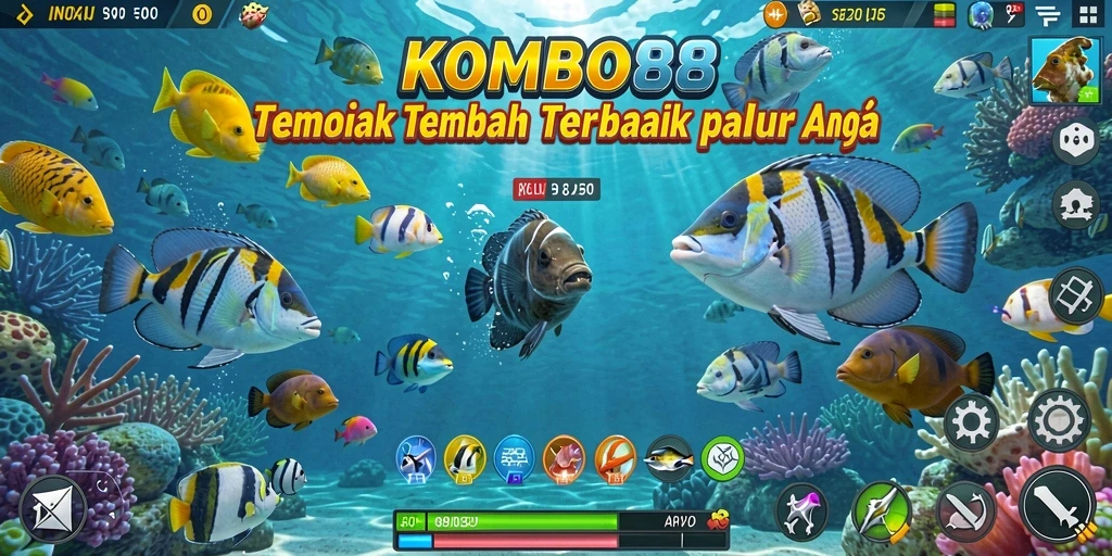 Tampilan menarik dari gameplay Tembak Ikan di KOMBO88.