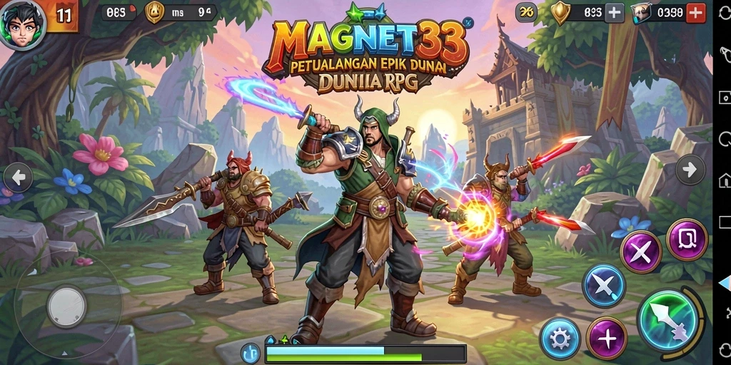 Tampilan gameplay RPG yang menakjubkan dari MAGNET33.