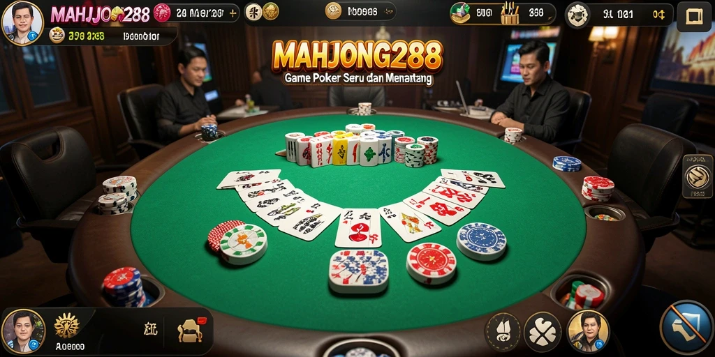 Screenshot dari gameplay Poker yang seru di MAHJONG288.
