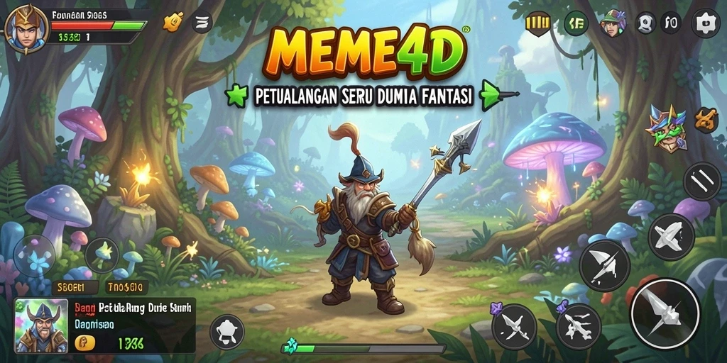 Tampilan gameplay seru dengan grafis menawan dalam MEME4D.