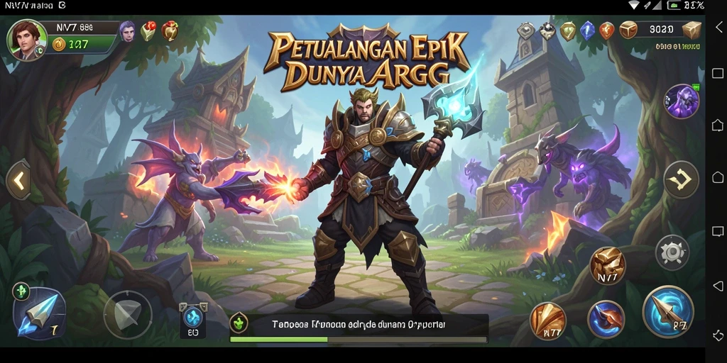 Tampilan gameplay ARPG NV77 yang mendebarkan dan penuh aksi.