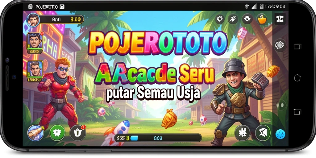 Tampilan gameplay seru dengan rintangan yang menantang di POJEROTOTO.