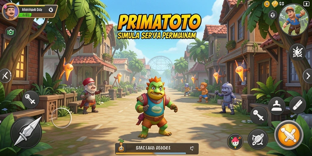 Tangkapan layar gameplay PRIMATOTO yang menampilkan aksi simulasi yang mendebarkan.