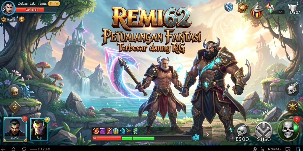Tangkapan layar REMI62 menampilkan aksi pertempuran RPG yang epik.