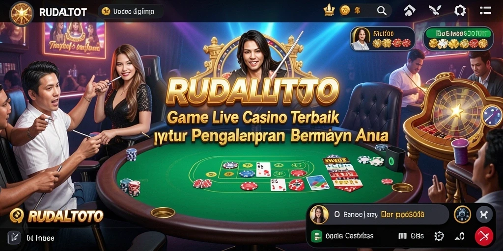Tampilan gameplay Live Casino yang mendebarkan di RUDALTOTO.