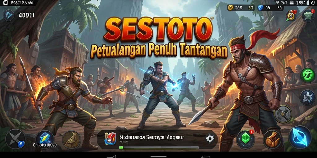 Tangkapan layar gameplay SESETOTO menampilkan aksi seru petualangan penuh tantangan.