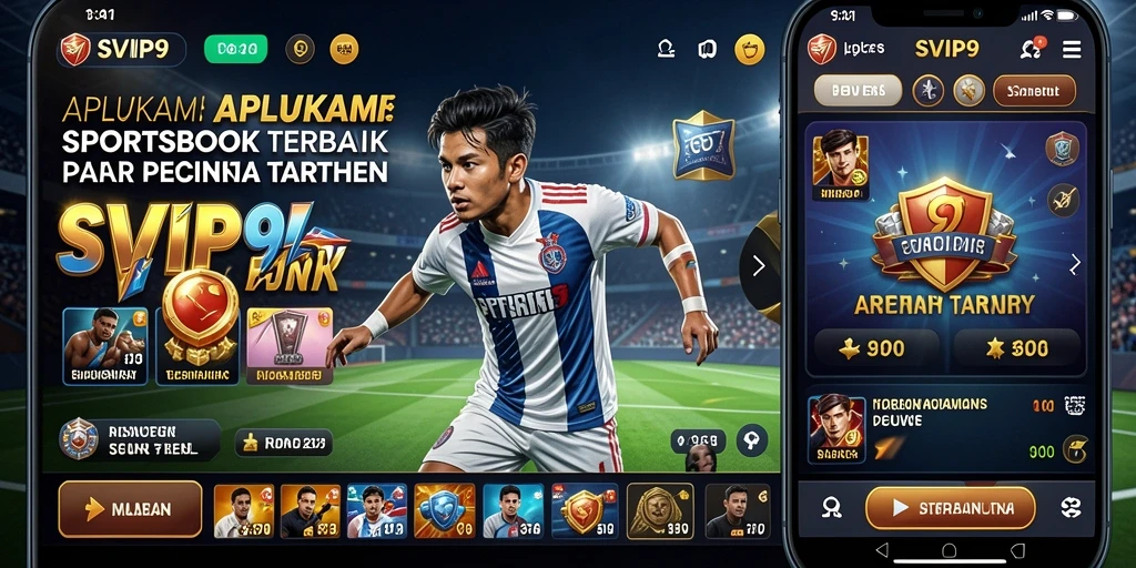 Tampilan utama SVIP9 menunjukkan berbagai pilihan taruhan olahraga yang menarik.