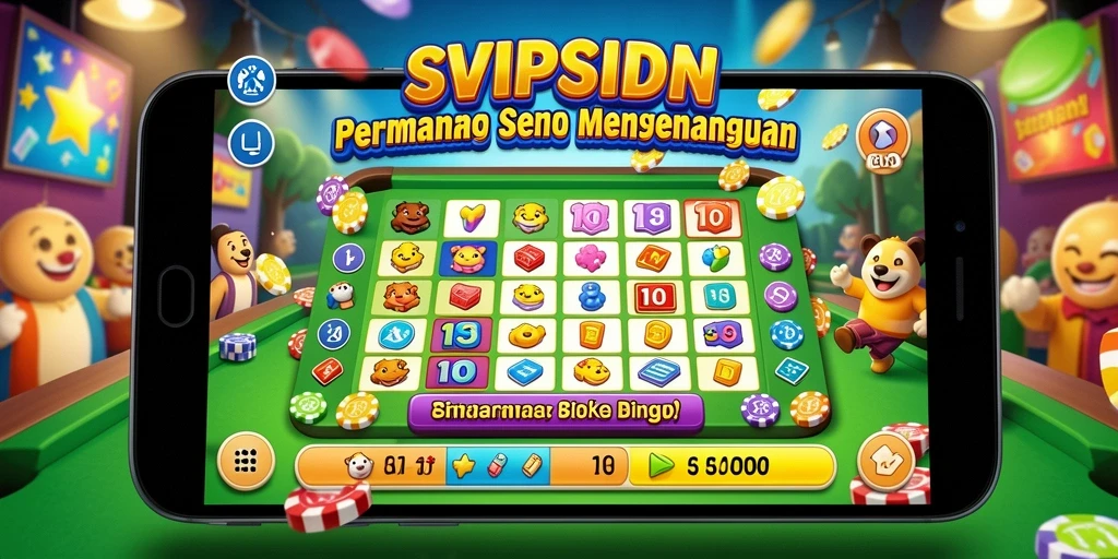 Tampilan gameplay Bingo yang menarik dan penuh warna.