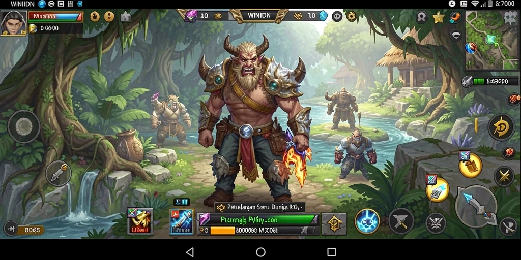 Tampilan gameplay RPG menegangkan dengan banyak aksi seru.